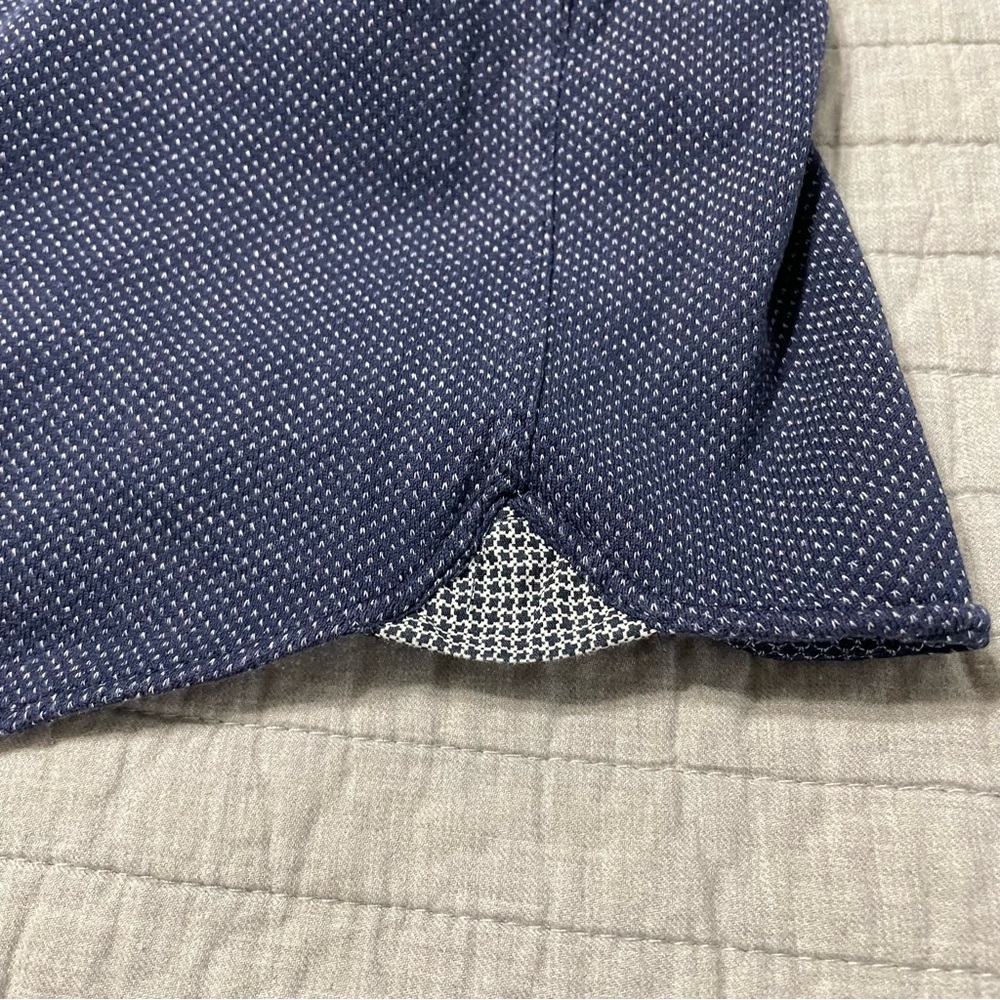 Ted Baker Navy Blue Patterned Button Down Short S… - image 2